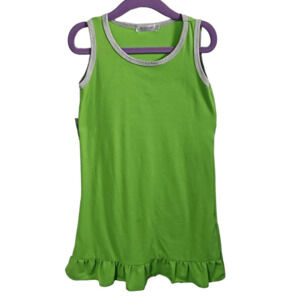 Arshiner Girls Size S Ruffle Bottom Tank Dress Lime Green Casual Basic